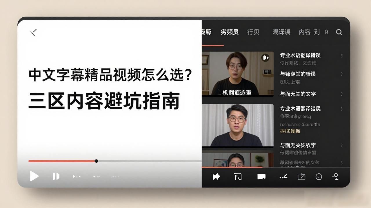 中文字幕精品视频怎么选？三区内容避坑指南